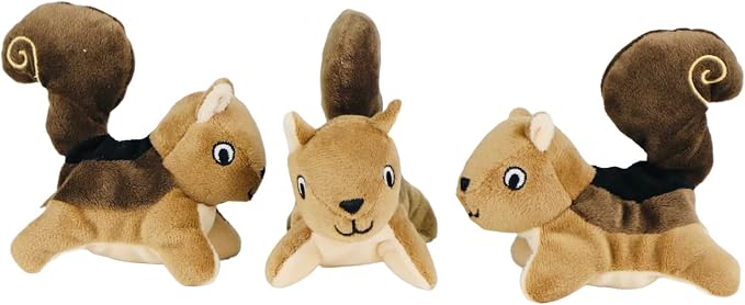 Glow Pups Hide and Seek Dog Toy, Stuffed Animal Tree House, Burrow Dog Toy, Hide and Seek Toy for Small Dogs (Replacement Animals, Squirrel)