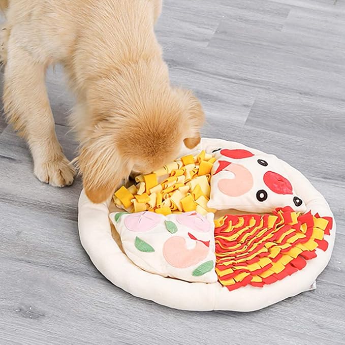 Baluue Pet Sniffing Pad 17" Polar Fleece Snuffle Mat – Slow Feeder & Mental Stimulation for Dogs & Cats – Interactive Foraging Toy for Indoor Play, Gift