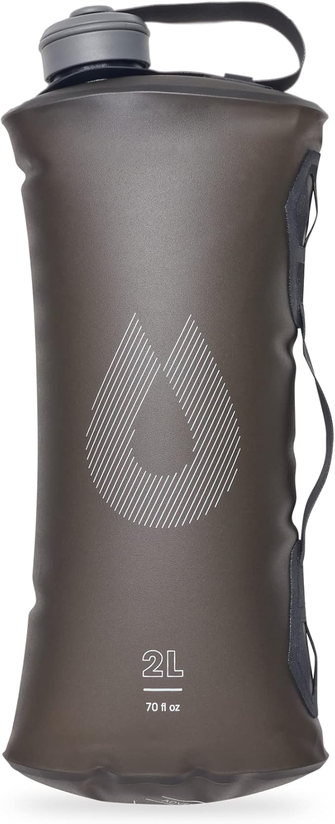 HydraPak Seeker - Collapsible Camping Water Storage (2L) - BPA & PVC Free, Hydration Reservoir Bag, Leak Proof - Mammoth Grey