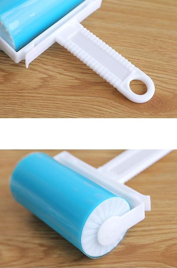 Reusable Lint Remover Washable Silicone Dust Wiper Cats Dog Pet Hair Cleaning Brush Tools Sticky Roller(White-Dinosaur Doodle4)