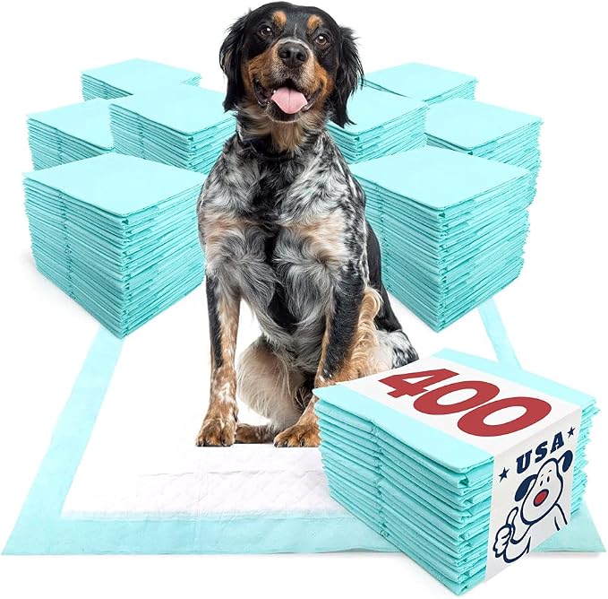 ValuePad USA Plus Puppy Pads, Large 28x30 Inch, 400 Count Wholesale Pack - Premium Puppy Pee Pads for Dogs, Tear Resistant, Super Absorbent Polymer Gel Core, 5-Layer Design