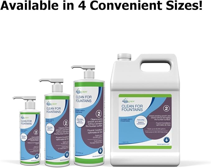 Aquascape Clean Water Treatment for Fountains, Waterfalls, Container Water Gardens and Other Features with Standing Water, Promotes Clean and Clear Water Conditions | 4 (32-Ounces)