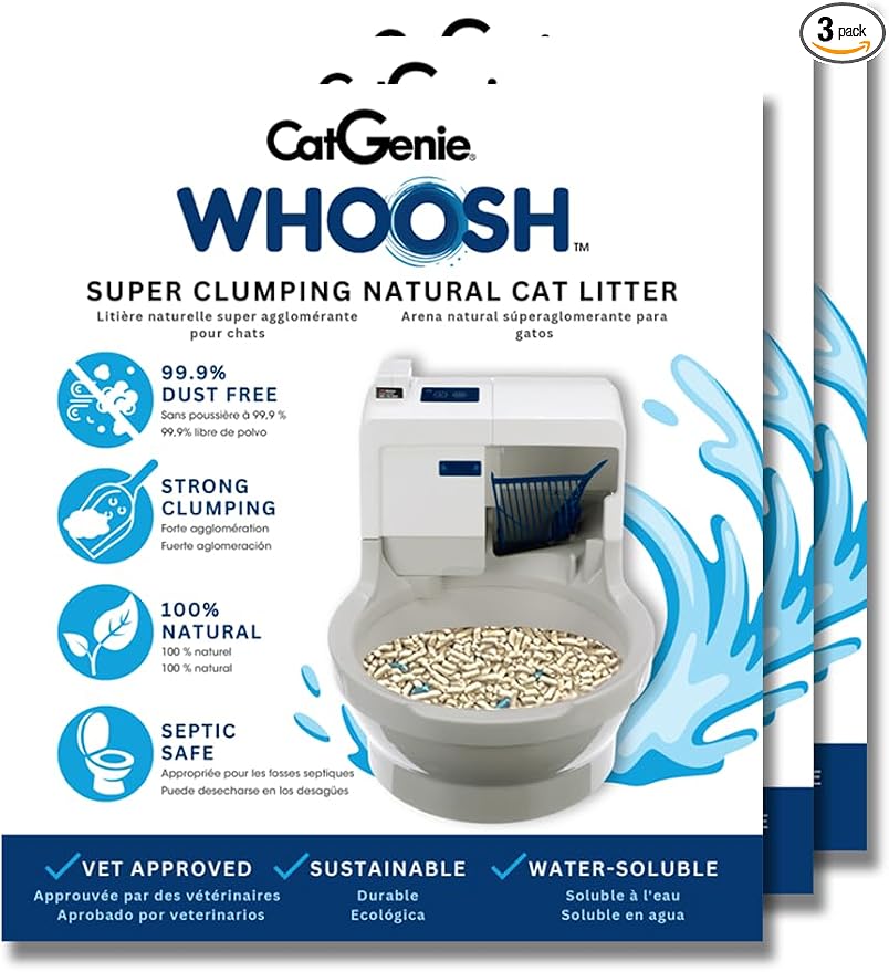 CatGenie Whoosh Super Clumping Cat Litter, Natural Tofu