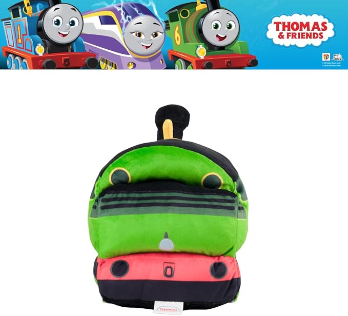 Thomas & Friends Percy Engine Train Kids Bedding Super Soft Plush Cuddle Pillow Buddy, (Officially Licensed Product) By Franco