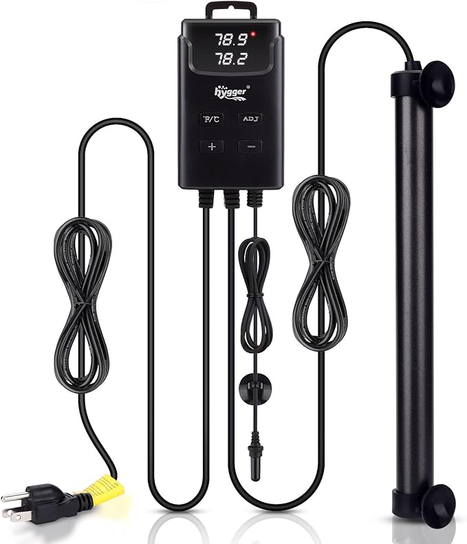 hygger Aquarium Heater,Submersible Fish Tank Heater with External Digital Display, Including Overheat & Leakage Protection and Temperature Sensor for Freshwater and Saltwater (300W for 40gal~60gal)