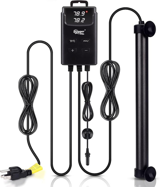 hygger Aquarium Heater,Submersible Fish Tank Heater with External Digital Display, Including Overheat & Leakage Protection and Temperature Sensor for Freshwater and Saltwater (300W for 40gal~60gal)