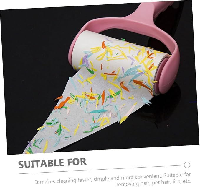 Beaupretty 4sets Portable Lint Roller for Pet Hair Removal Handy Clothes Cleaner Cover Compact and Lightweight for Home and Travel Use