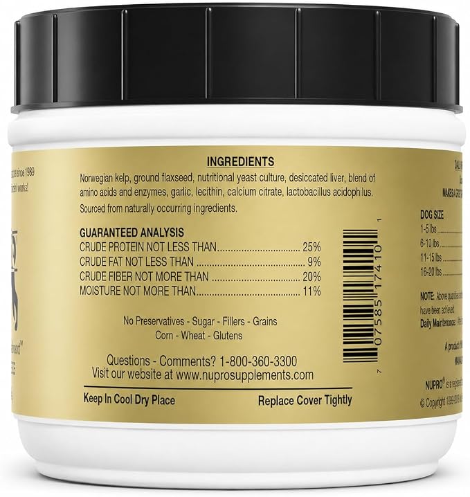 Nutri-Pet Research Nupro Dog Supplement, Small Breed, 1-Pound