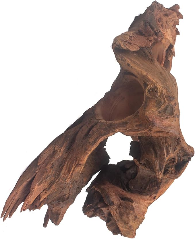 emours Porous Natural Driftwood for Aquarium, Aquascaping Driftwood with Holes, Hand-Selected Tunnels & Hideouts, Aquascaping Hardscape, Terrarium Reptile Décor, No Paint or Resin (8-12" (20-30 cm))