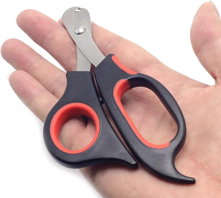 Professional Cat Nail Clippers Trimmer Scissors for Small Breeds, Puppies, Rabbits, and More, Safe Sharp Stainless Steel Blades, Non-Slip Big Handles, Easy at Home Grooming