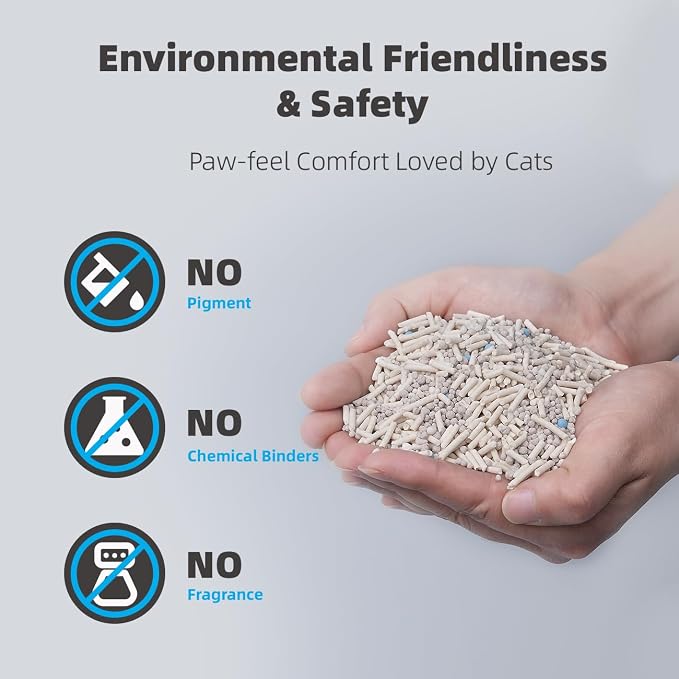 Zutto Nyan 5 in 1 Cat Litter - Superior Odor Control, Fast Clumping, Flushable, Low Tracking, 99% Dust Free. Tofu, Bentonite & Cassava Blend with Natural Deodorizers (5.3lb X 4 Bag)
