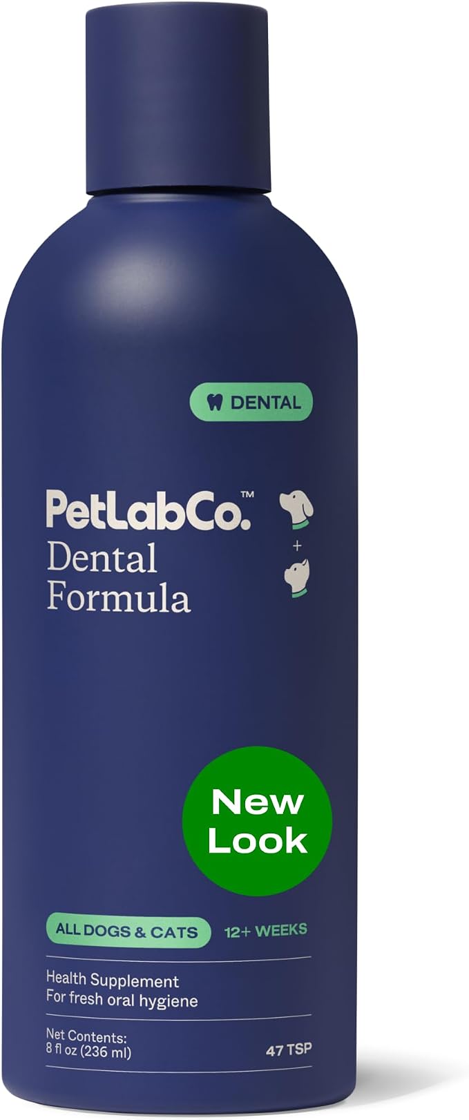 PetLab Co. Cat and Dog Dental Formula, Keep Dog Breath Fresh and Teeth Clean, Supports Gum Health - Water Additive Dental Care Targets Tartar - Packaging May Vary