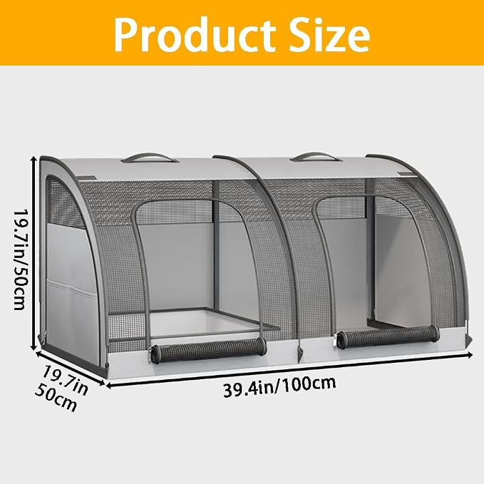 Double Cat Car Travel Carrier, 600D Oxford Foldable Portable Car Seat Kennel, Portable Pet Crate for 2 Cats and 2 Dog, Prevents Hair from Flying Around for Outdoor Camping (Green, 39.4*19.7*19.7in)