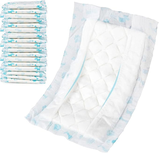 Disposable Dog Diaper Booster Pads L - 50 Count, Dog Diaper Liners for Male and Female Dogs, Inserts Fit Most Puppy Diapers - Pet Belly Bands and Male Dogs Wraps