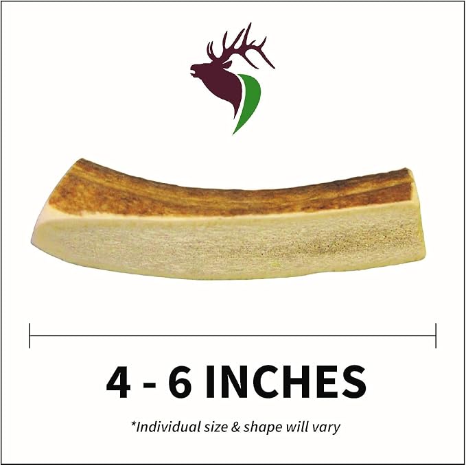 Elkhorn Premium Chews - Small Split 5 Pack (for 0-20 lb Dogs and Puppies) Premium Grade Elk Antlers for Dogs (5 Pieces) Sourced in the USA