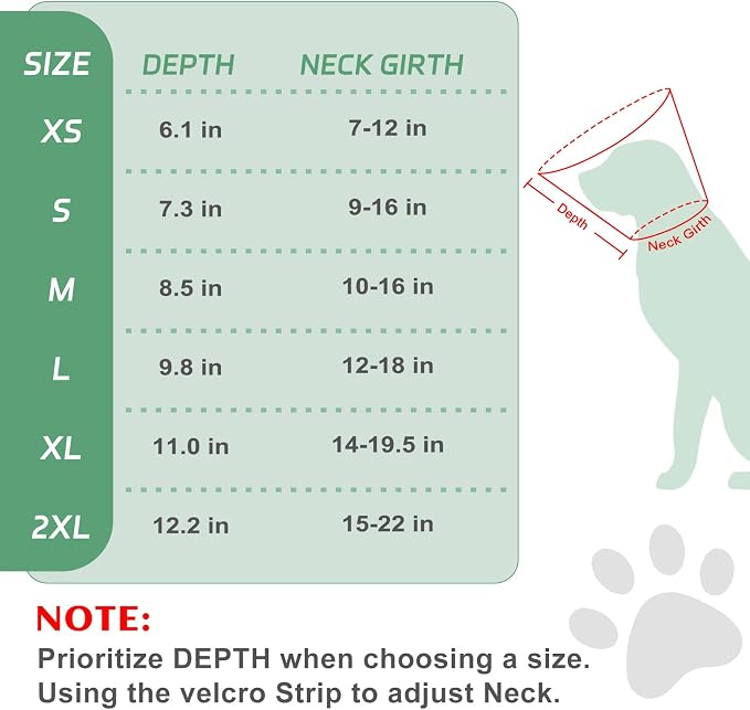 Dog Cone Collar for Recovery: Soft Elizabethan Collar Alternative to Stop Licking, Adjustable Pet Cone for Large, Medium, Small Dogs, for Surgery, Spay, Injury, Skin Treatment (L)