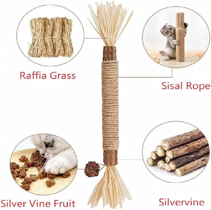 Cat Toys Kitten Toys Assortment, 12 Pack Interactive Cat Toy Set with Catnip Fish, Silvervine Sticks, Bell Balls, Plush Mice, and Woven Rings for Indoor Cats Boredom Relief and Teeth Cleaning