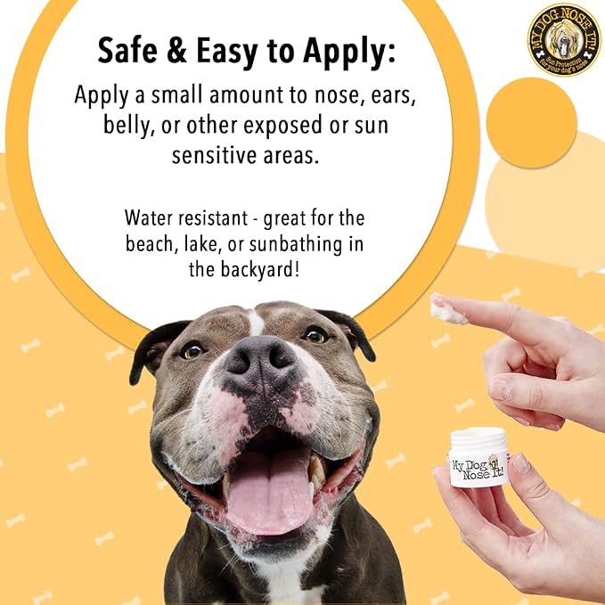 Moisturizing Sun Protection Balm for Dogs Noses - Protect Your Dog from Harmful UVA/UVB Rays .5 Ounce