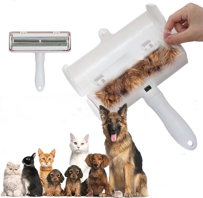 Pet Hair Remover Tool, Reusable Lint Roller Brush for Cat and Dog Hair and Fur Remover from Sofa, Couch, Furniture, Carpet, Bedding, Clothes and Car Seat. Waterproof, Portable and Easy to Clean-Black