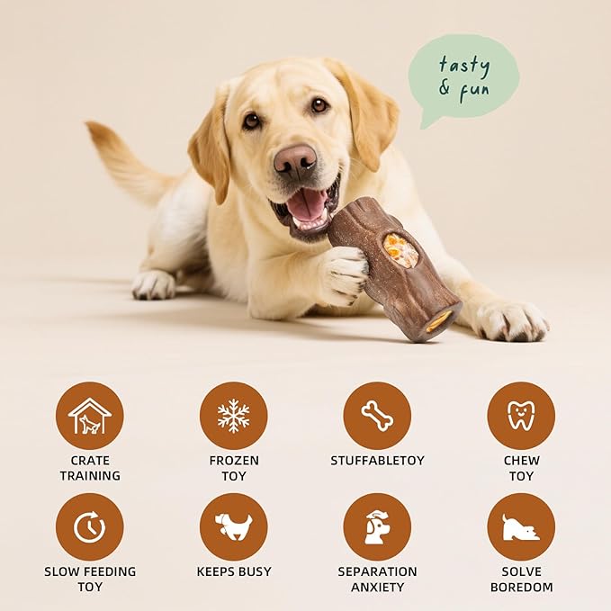 Dog Toys for Aggressive Chewers, Interactive Indestructible Dog Toys with Frozen Treat Function, Durable Dog Puzzle Toy for Large & Medium Dogs, Reduces Anxiety & Extends Playtime, Blue