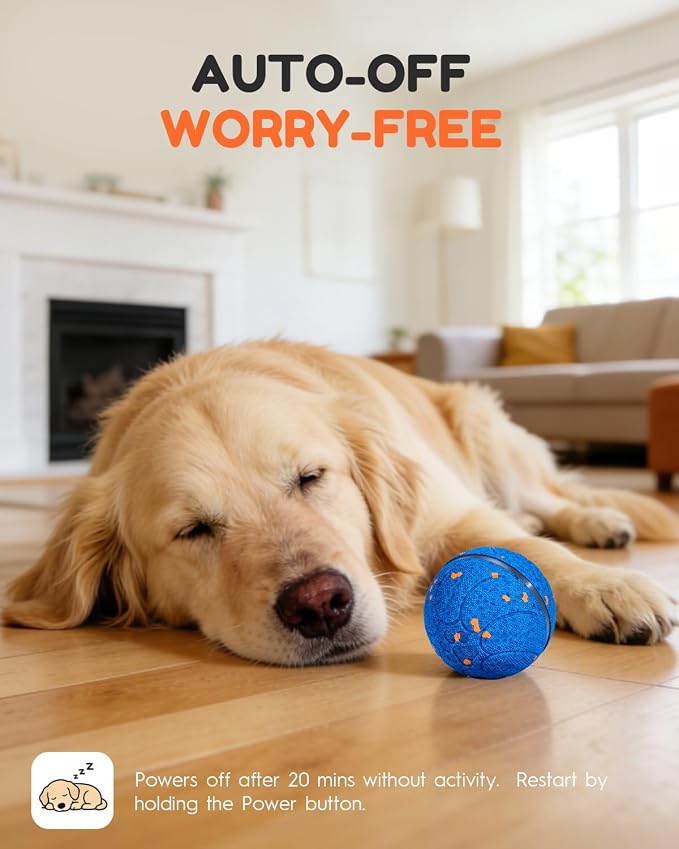 osou Smart Interactive Dog Toys, Automatic Moving Rolling Bouncing Dog Ball for Medium & Large Dog Breeds, E-TPU Durable & Waterproof, with Irregular Motion to Encourage Active Play