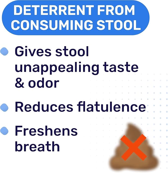 PAWFECTCHEW Coprophagia Deterrent for Dogs & Breath Aid Support - No Poo Chews for Dogs w/Probiotics, Digestive Enzymes Stop Dog Poop Eating - Stool Eating Deterrent - Made in USA