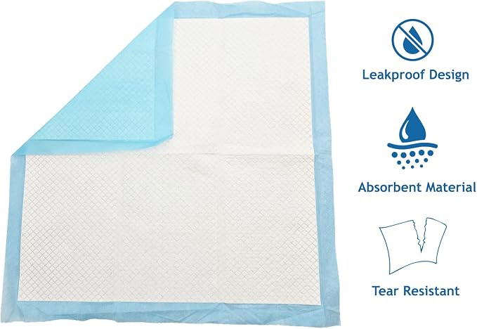 Puppy Pee Pads, 22 x 22 Inch 600 Count Pet Potty Training Pads for Dogs, Leak-Proof Quick Absorb 6-Layer Design, Ideal for Puppies, Cats, Rabbits, and Guinea Pigs, Blue