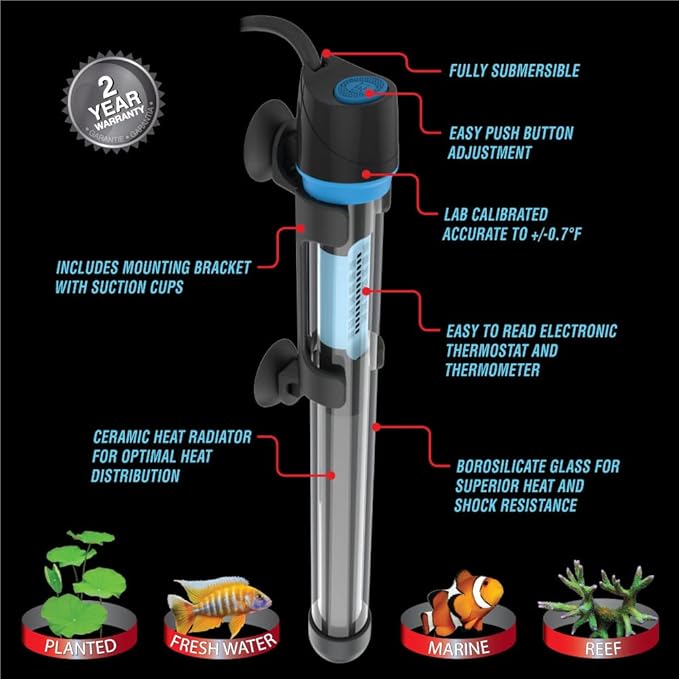 Cobalt Aquatics Neo-Glass Aquarium Heater 150w