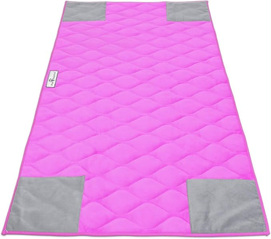 Paw Inspired PopCorner Guinea Pig Cage Liners | Washable Fleece Bedding or Pet Bed Mat for Small Animals | Super Absorbent Pee Pad with Reinforced Corners and Waterproof Bottom (C&C 2x4, Pink)