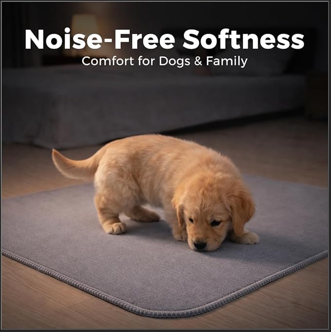 Pawfinity Washable Pee Pads for Dogs, Reusable Puppy Training Pad, Ultra-Soft, Absorbs 2X Faster & High-Capacity, Leakproof, Non-Slip, Waterproof Pet Mat for Crate & Floor, 18x24 inch, 4 Pack