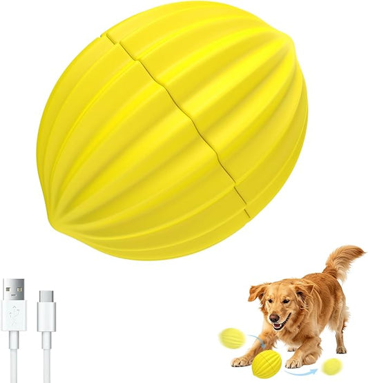 Yipetor Smart Interactive Dog Toy Ball,【Alemon Balls】 Automatic Moving Vibrating Oval Dog Ball, Gentle Bouncing & Self Rotating, Type-C Rechargeable Dog Toys to Keep Medium Large Dogs Busy, 3 Inch