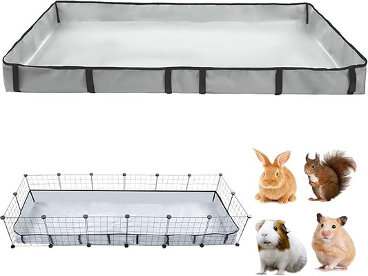 DZWLKJ Guinea Pig Cage Liner Tarp Bottom Waterproof and Washable Base Also for Rabbits, Bunny, Chinchesillas, Hedgehog, Ferrets and Other Small Animals(24x72 inches)