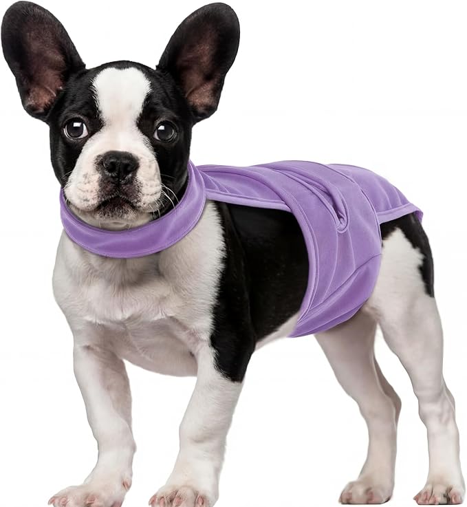 QBLEEV Dog Diapers with Suspenders, Female Escape-Proof Full Body Dog Period Diapers Overalls, Reusable Washable Sanitary Panties for Heat Cycle & Incontinence, Doggie Underwear Onesie with Tail Hole