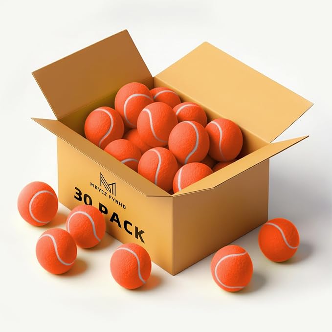 30/40 Pack Training Tennis Balls, Pet Dog Playing Balls, Practice Tennis Balls with Mesh Bag for Transport and Beginner Training
