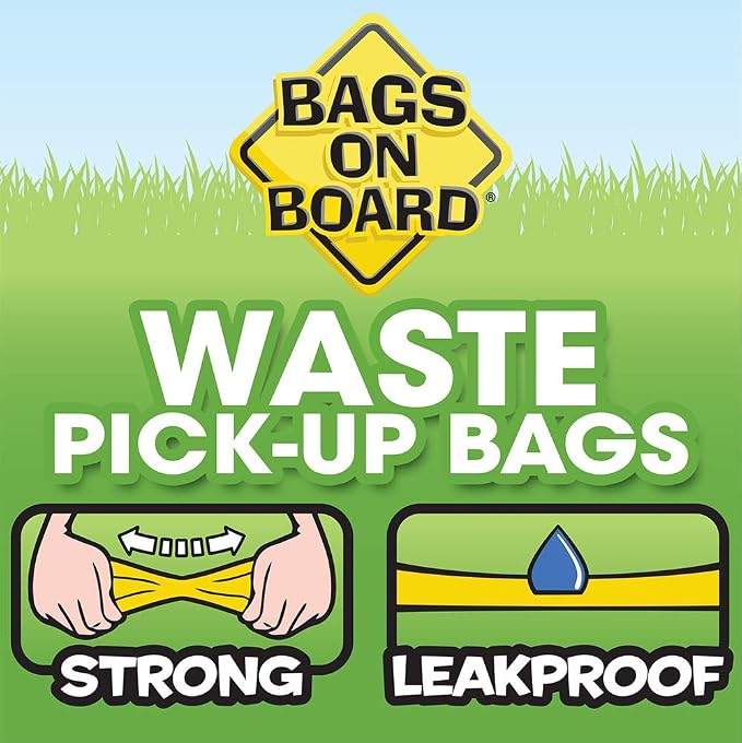 Bags On Board Dog Poo Bags | Strong, Leak Proof Dog Waste Bags | 140 Neutral Bags