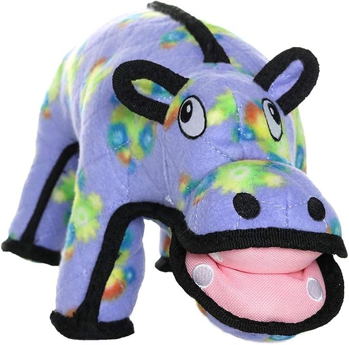 TUFFY® - 2 Pack Original : Hippo Dog Toy : Ultra Durable Plush Dog Toy with Multiple Layers & Reinforced Seams, Washable and Floats, Original Construction