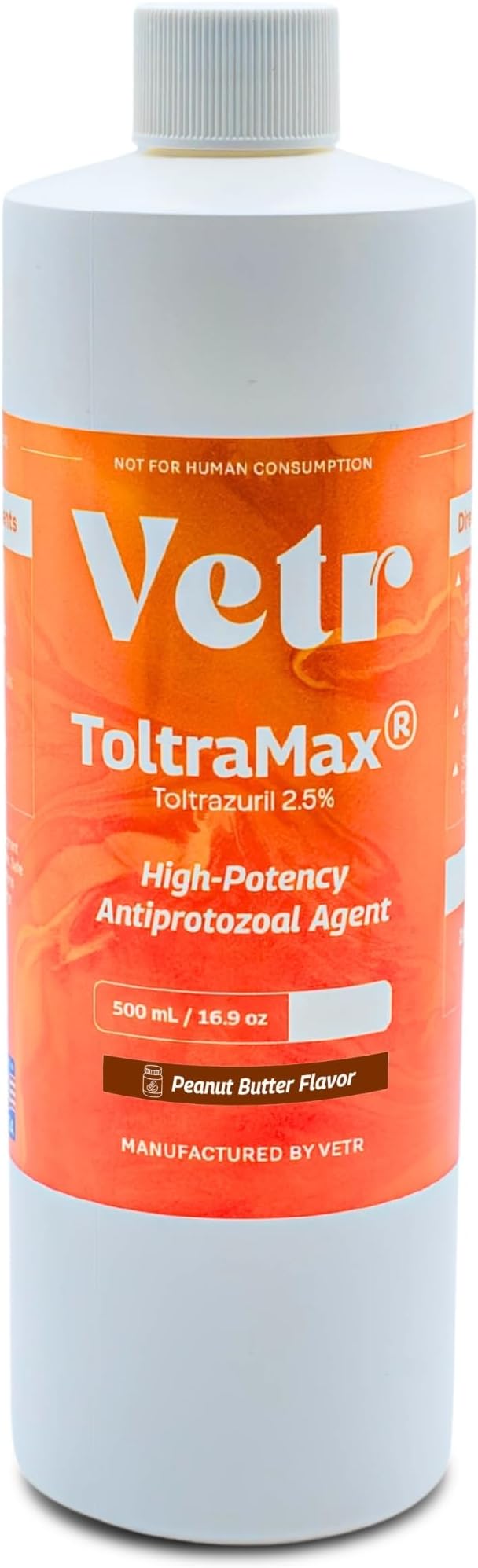 Toltrazuril 2.5% for Horses, Dogs, Cats, 500mL/16.9 Ounce, for Non-Food Chain Animals, Peanut Butter
