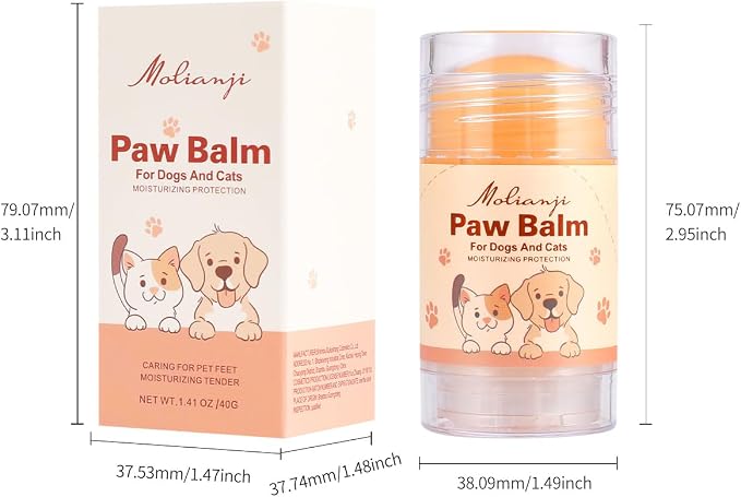 All-in-One Pet Care Bundle: Dog Paw Balm & 32oz Travel Water Bottle with Food Container – Moisturizing & Hydration Essentials for Dogs & Cats, Leak-Proof, Lick-Safe & Outdoor Ready