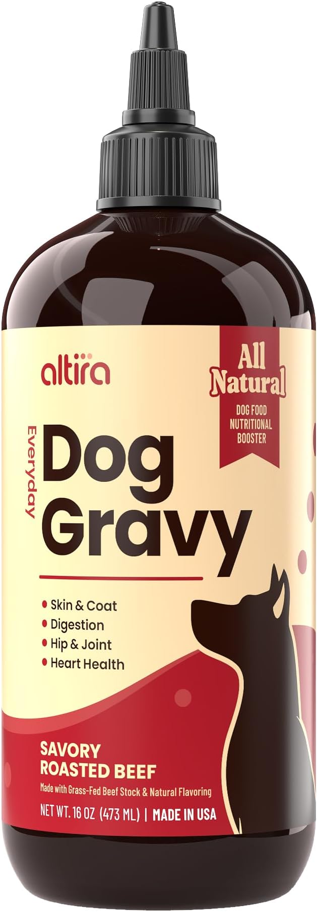 Everyday Dog Gravy - Premium Wet Dog Food Gravy Toppers for Dry Food – Tasty & Nutritious with Essential Vitamins and Supplements – Hip and Joint Supplement (Bacon & Beef Bundle)