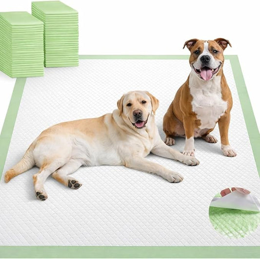 Gimars 4XL 36"x36" Thicken Heavy Absorbency Dog Pee Pad Extra Large- Jumbo Disposable Polymer Quick Dry No Leaking Pee Pads for Dogs, Cats, Rabbits Pets 45 Counts - Green