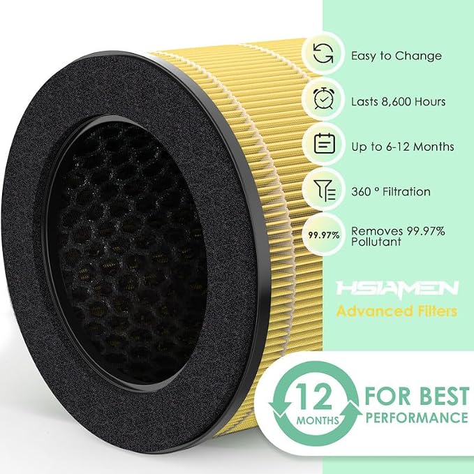 AP-T45 AP-T40FL Replacement Filter Compatible with 1461901 HoMedics Air Puri-fier Filter Replacement for AP-T40 AP-T40WT AP-T45WT H13 True HEPA Filters for Pet Care, 2-Pack