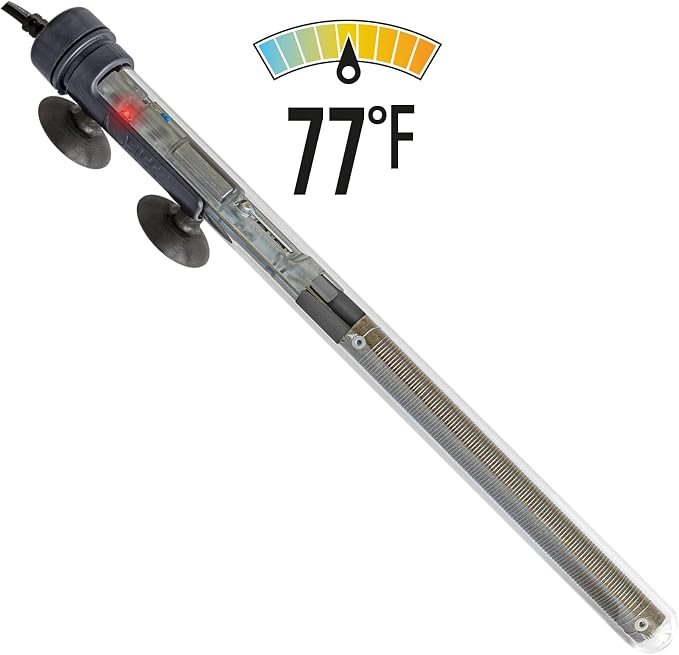 Sicce Scuba 150 Watt Aquarium Fish Tank Heater Preset at 77℉ for Up to 45 Gallons | 150W Submersible for Marine Saltwater and Freshwater | Run Dry Protection