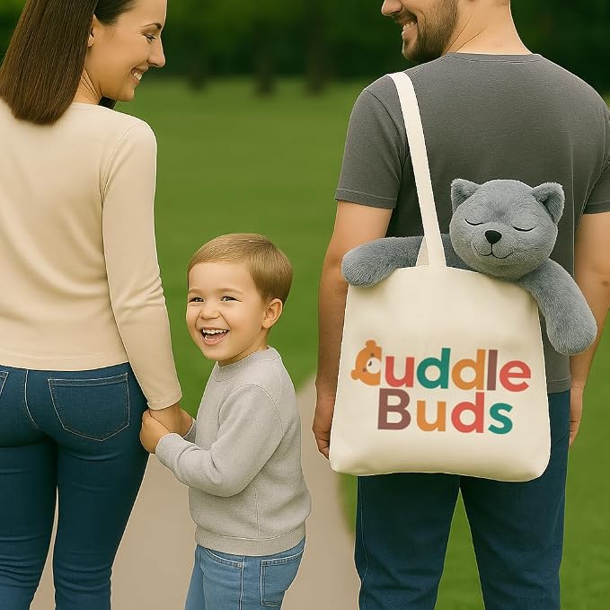 Cuddle Buds 5lbs Weighted Cat Stuffed Animal for Sensory Needs, 20'' Cat Plush Large, Weighted Stuffed Animals for Adults and Kids, Cute Soft Plush Toy Gift for Kids and Adults, Big Giant Plushies