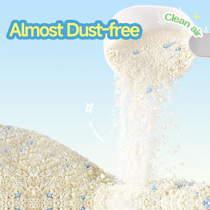 Cassava Clumping Cat Litter, Non Sticking, Rapid Clumping, Water Absorbent, Dust-Free, 33lb (6 Pack of 5.5lb Bags)