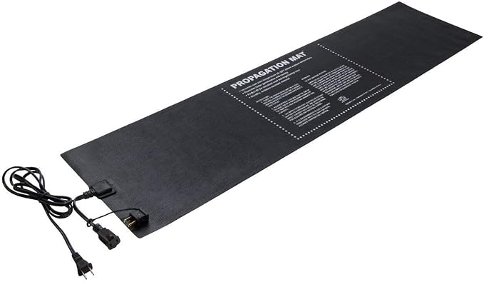Dirt Genius 19007 Hydroponic 12 x 48 60 Watt Seed Start Seedling Propagation Heat Mat with 6 Foot Power Cord, Single