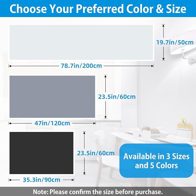 AECHY Extra Large Silicone Mat 78.74”x19.69”x0.08”, Multipurpose Silicone Mat Thick Heat Resistant Mat Shipped Rolled Up Kitchen Counter Mat Nonslip Silicone Mats for Kitchen Counter Black