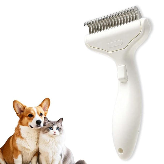 Pet Grooming Brush, 2026 Upgrade Undercoat Rake, Dematting Comb for Dogs and Cats, Removes Tangles Knots and Loose Fur Designed for Thick Coats Long Hair Daily Pet Grooming Use