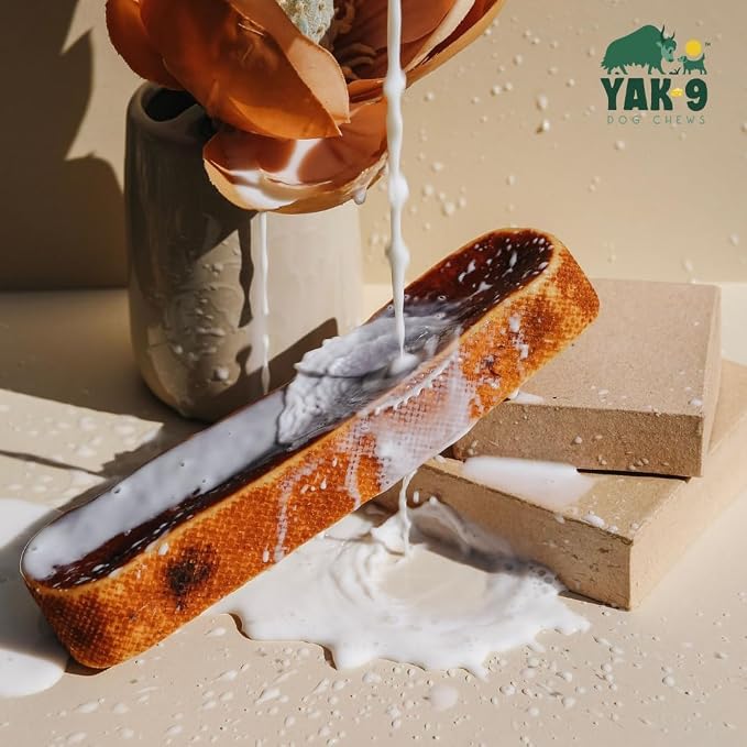 Yak9 Yak Cheese Himalayan Dog Chew | High Protein, Non Rawhide Dog Chews Long Lasting | Non GMO, Gluten Free, Grain Free | Large Cow & Yak Milk Dog Chew,1 PC