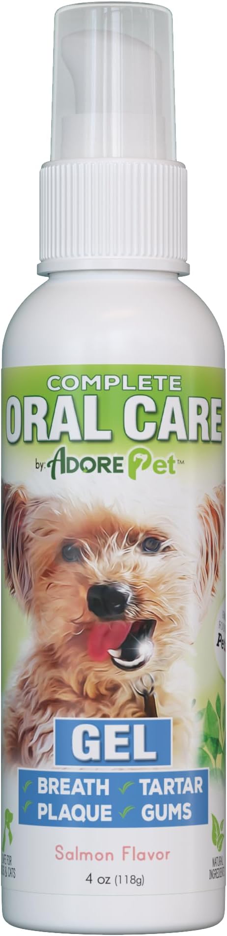 Adore Pet Complete Oral Care Gel for Dogs, Salmon, 4 oz