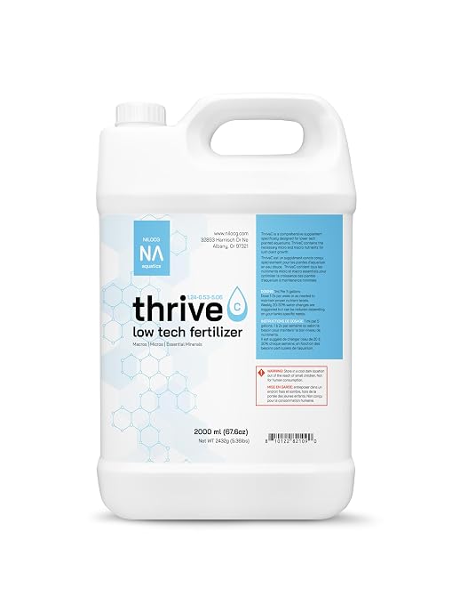 Thrive C Liquid Aquarium Plant Fertilizer – All in One Plant Food – 2000ml – Specialized Fertilizer for Low Tech Tanks – Comprehensive nutrients – Aquarium Nutrition